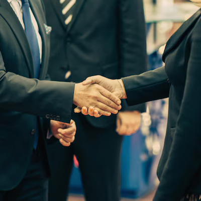 Government and ministry handshake